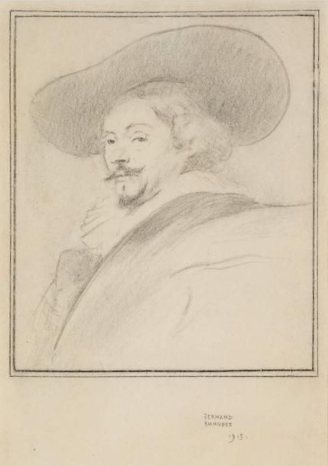 Portrait of Rubens by Fernand Khnopff