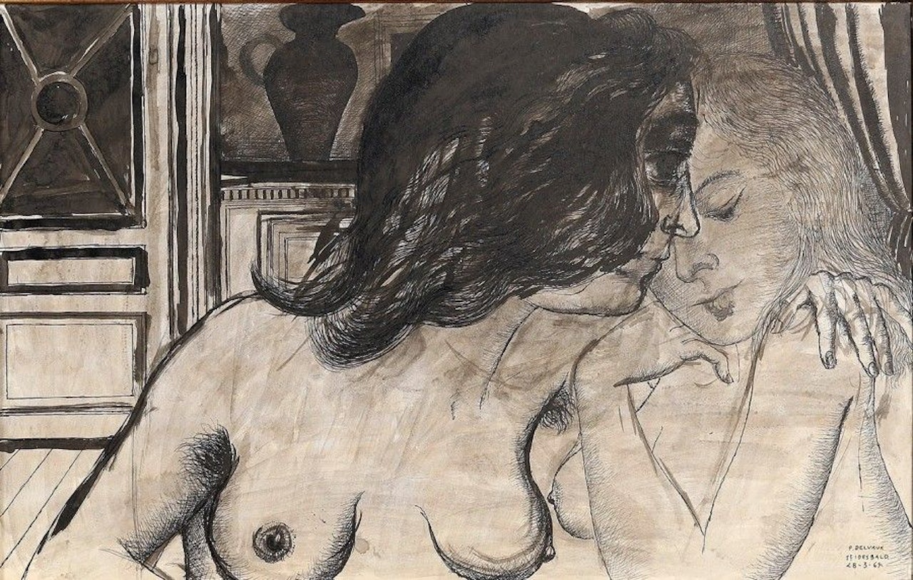 The two friends by Paul Delvaux