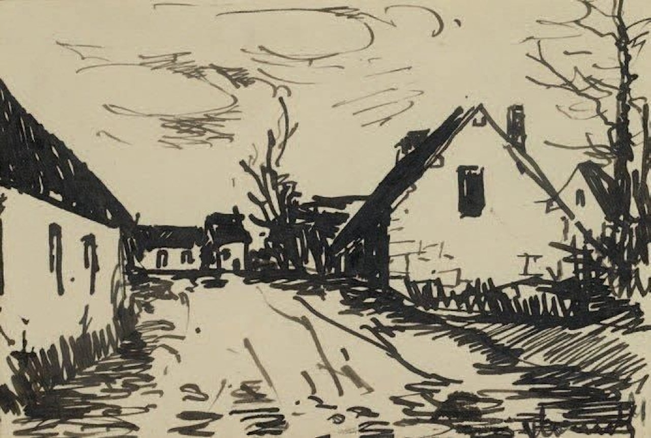Alley in a village by Maurice de Vlaminck