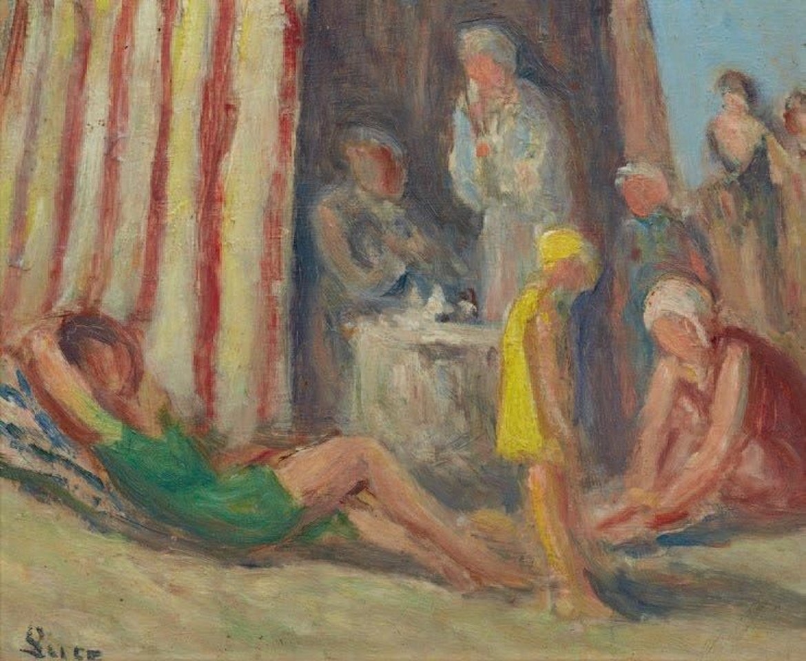 The beach by Maximilien Luce