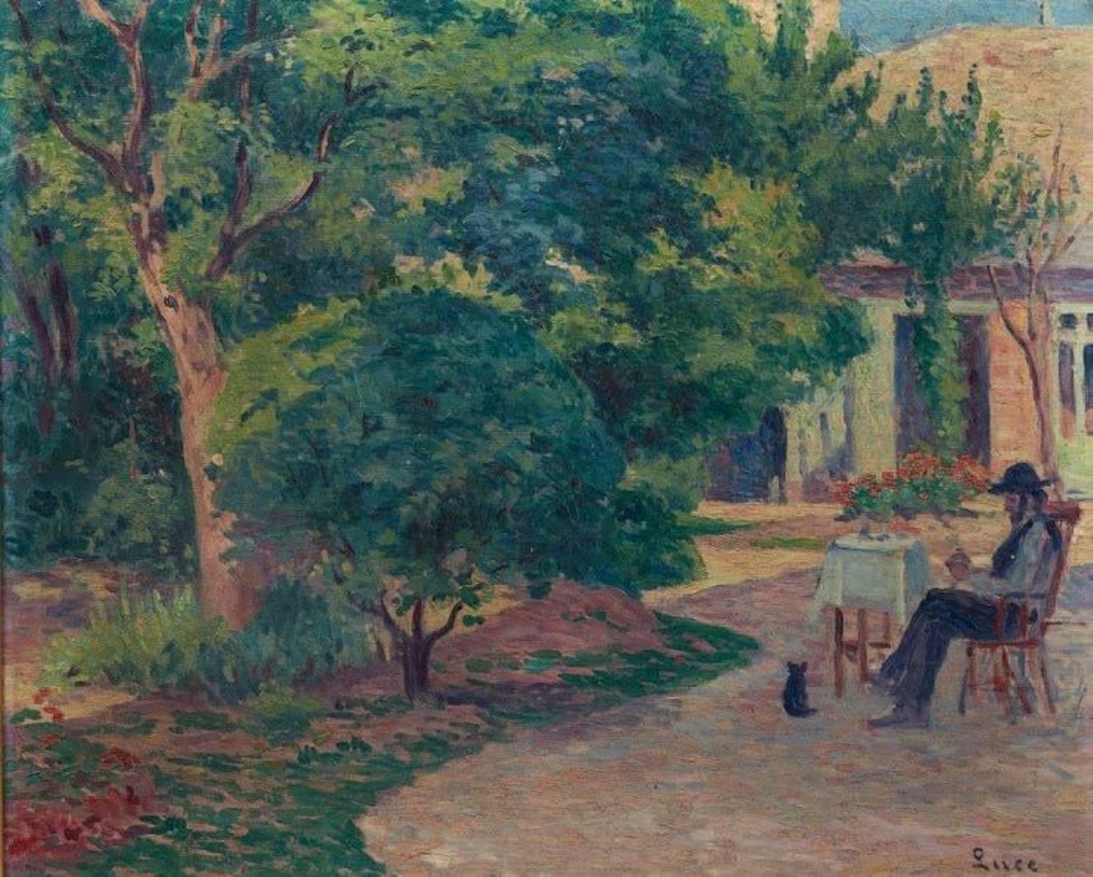 Paris, the garden of Alexandre Charpentier at Hameau Boileau by Maximilien Luce