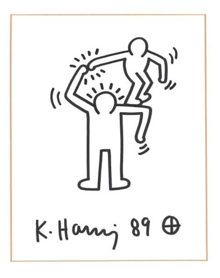 Untitled (small man or big man"s shoulder) by Keith Haring