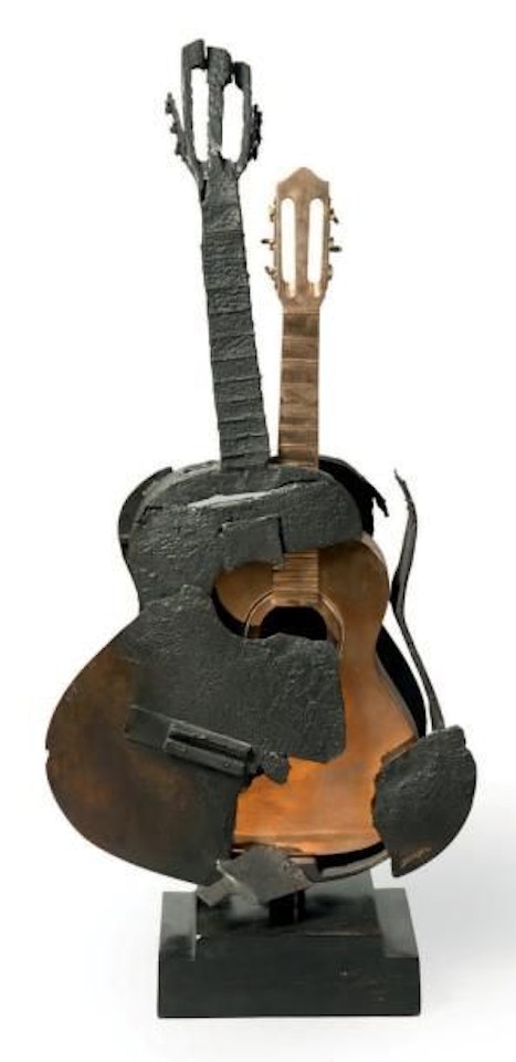Calcined guitar by Arman