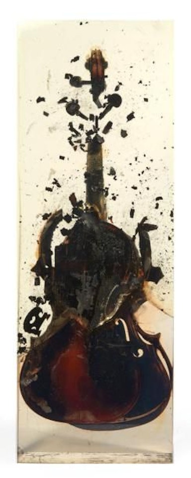 Charred violin by Arman