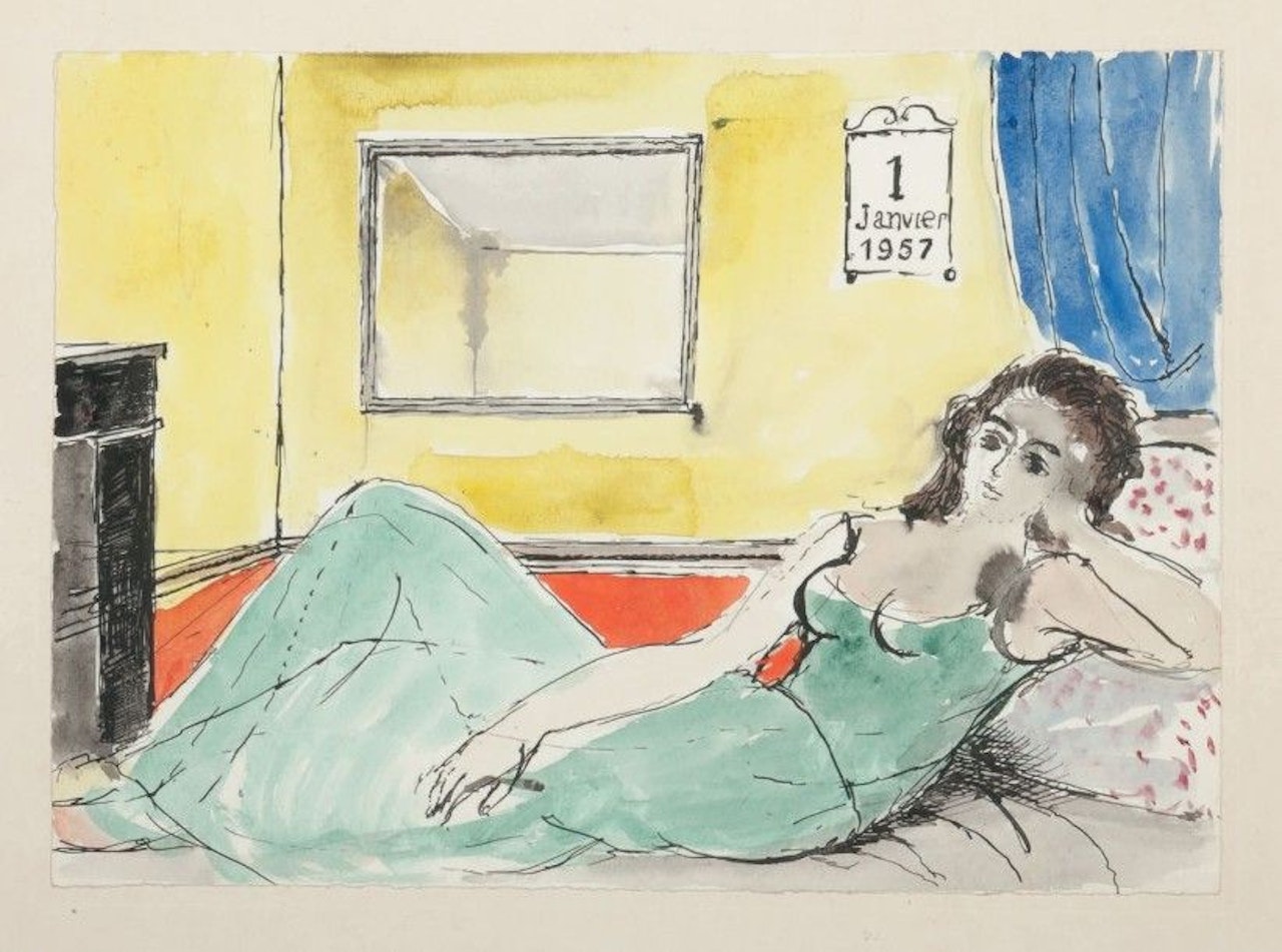 Reclining woman by Paul Delvaux