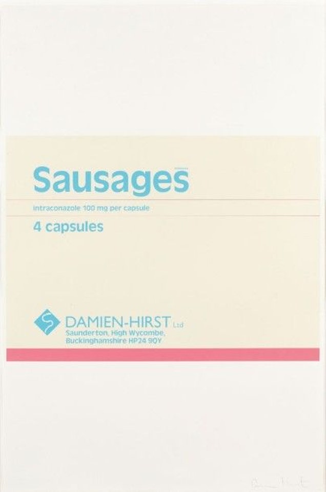Sausages; “The Last Supper” series. by Damien Hirst