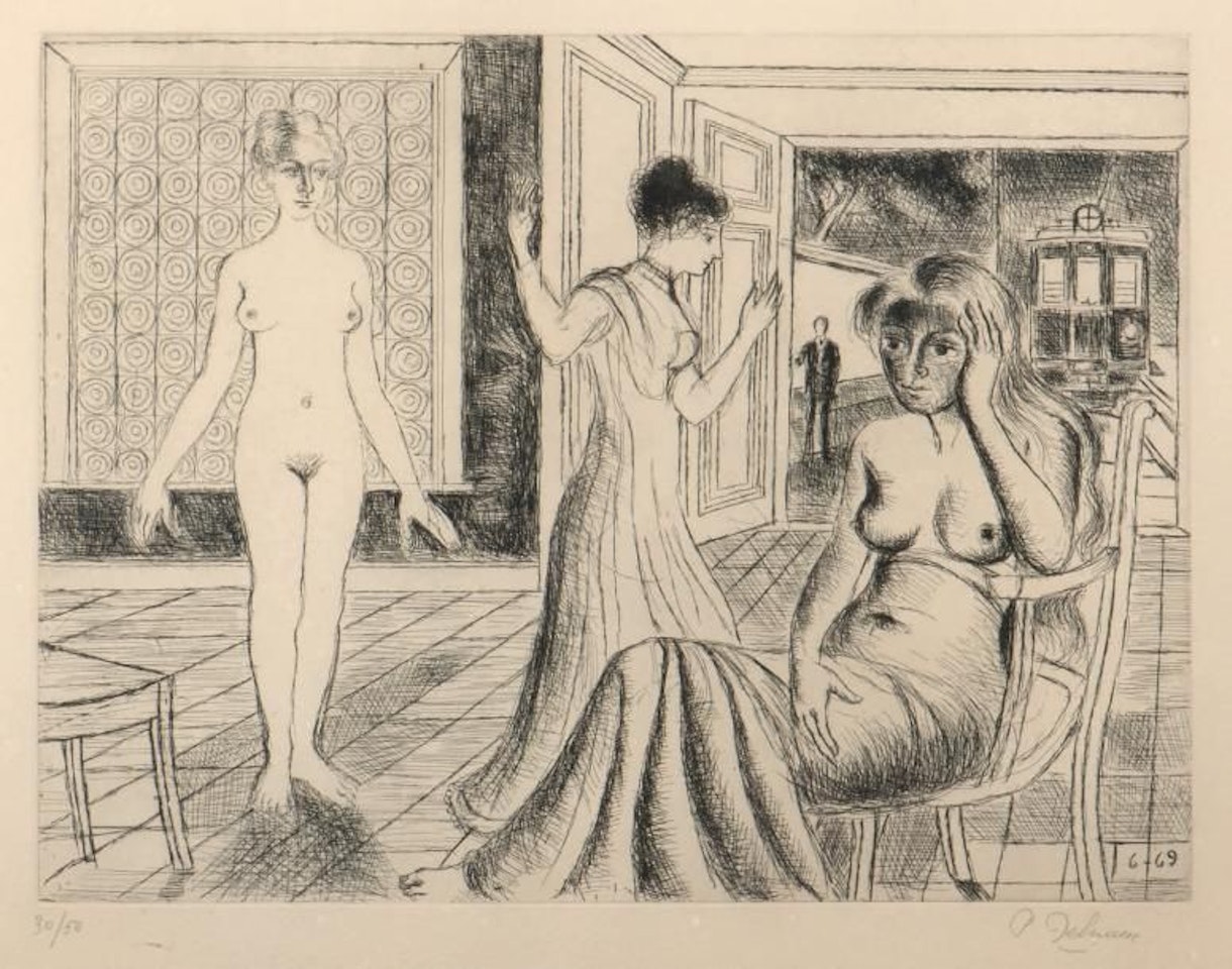 Waiting by Paul Delvaux