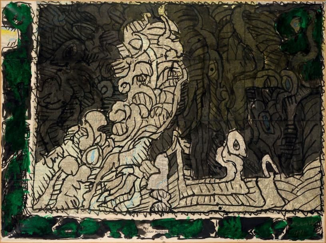 The violated forest by Pierre Alechinsky