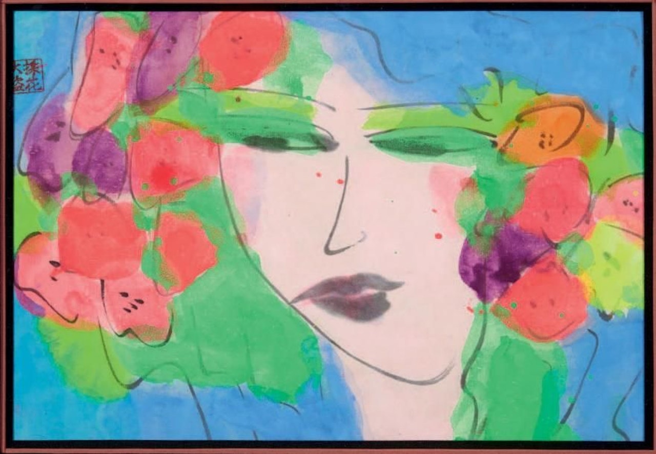 Woman"s profile by Walasse Ting