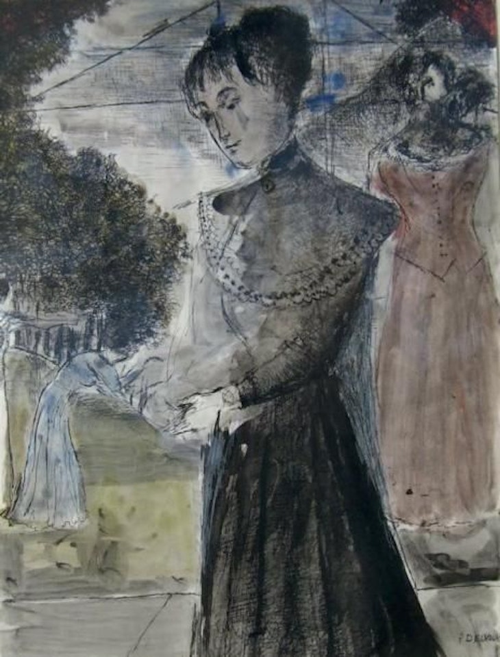 The black dress by Paul Delvaux