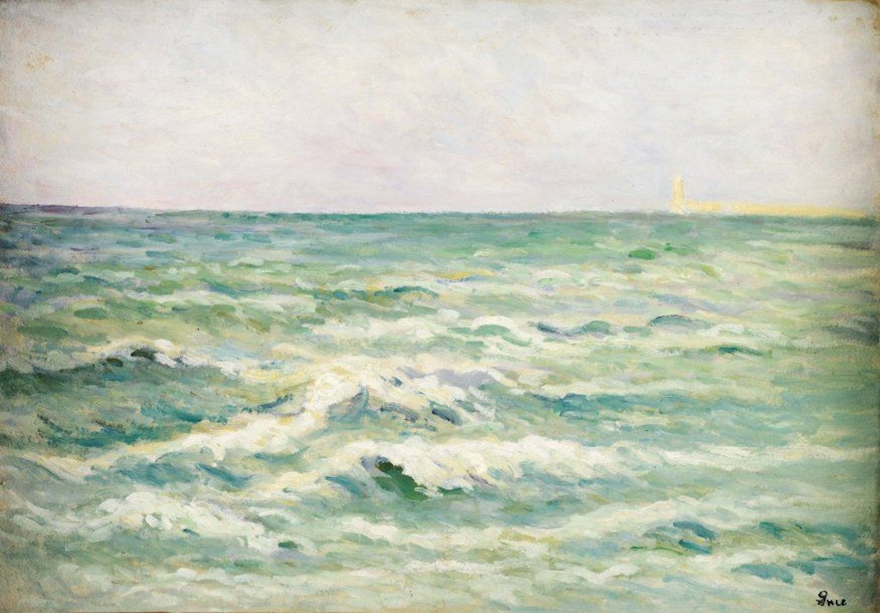 The sea off Tréport by Maximilien Luce