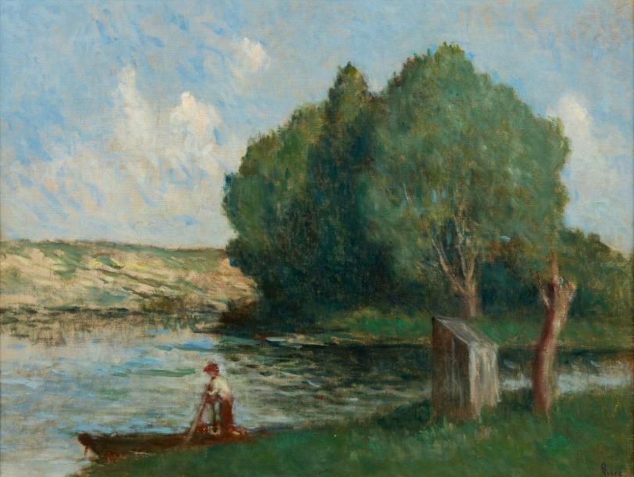 Edge of the pond by Maximilien Luce