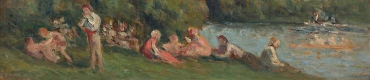 Lunch on the grass by Maximilien Luce