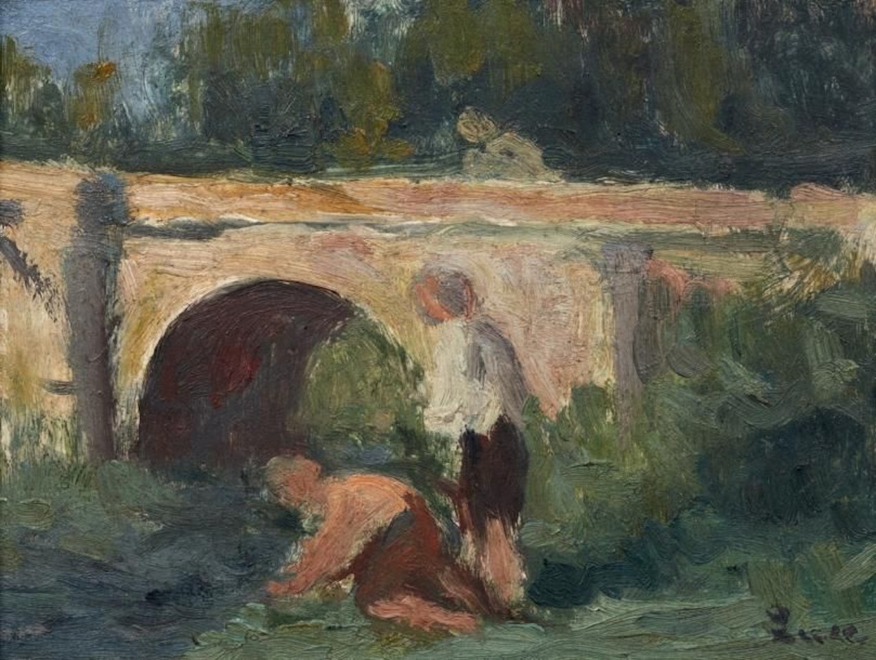 Children"s games by Maximilien Luce