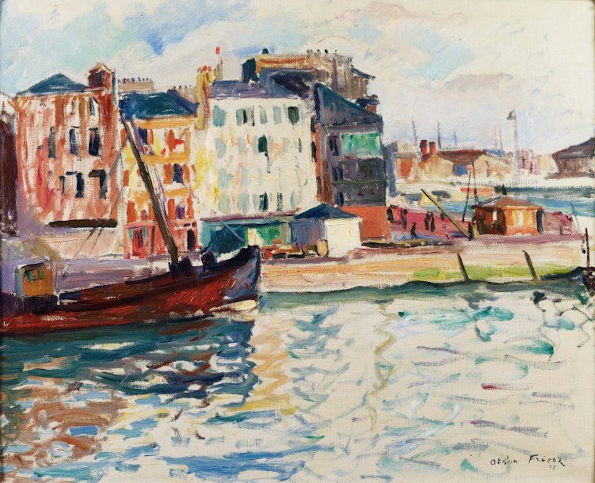 The port of Honfleur by Othon Friesz