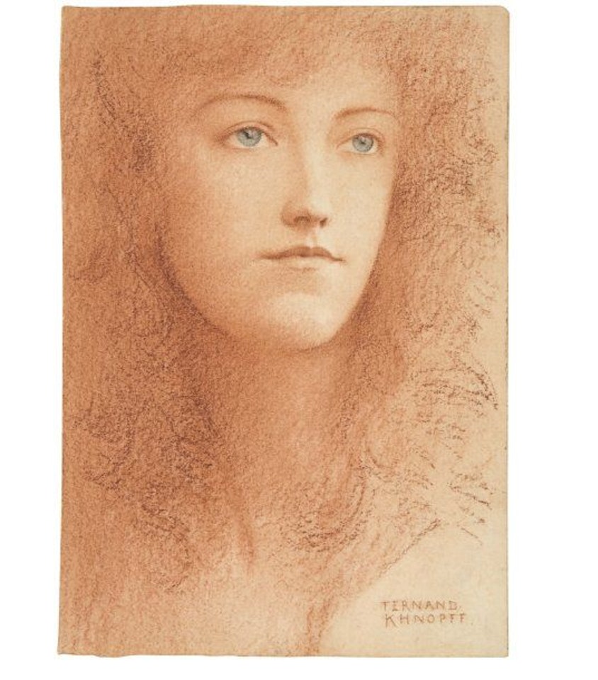 English study, Presumed portrait of Elise Marquet by Fernand Khnopff