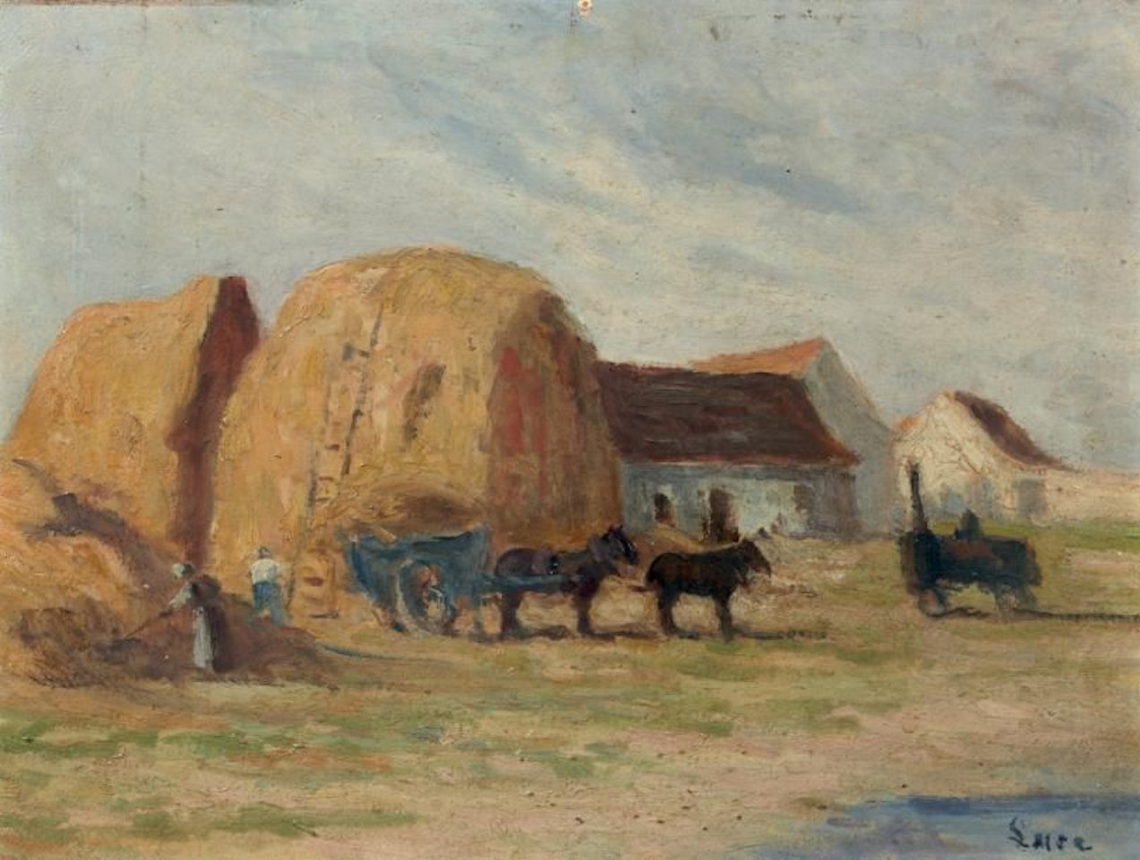 Haystacks by Maximilien Luce