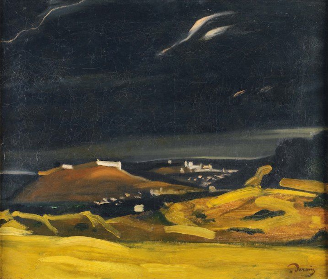 Nocturnal landscape of Villeneuve Les Avignon by Andre Derain