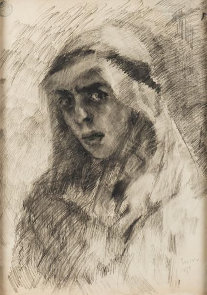 Portrait in Arabic by James Ensor