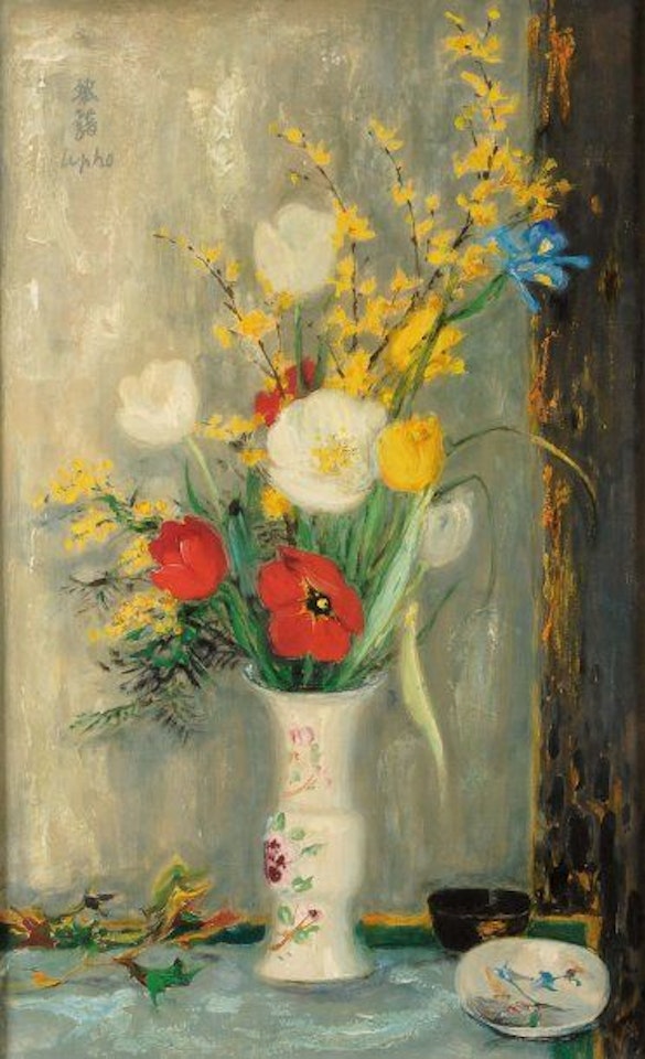 Tulips and mimosas by Le Pho