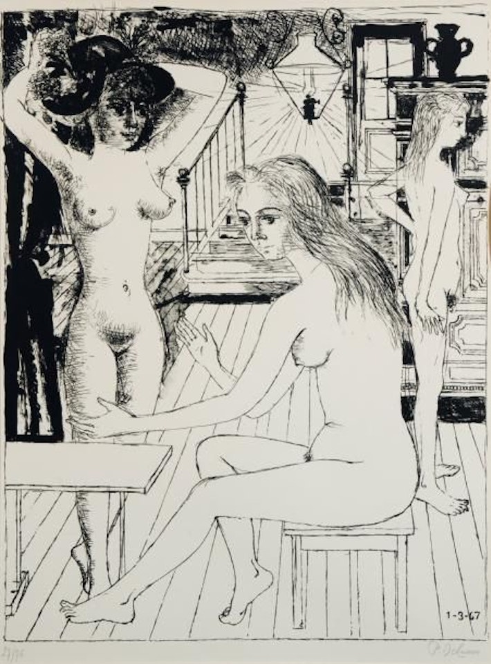 Young girls by Paul Delvaux