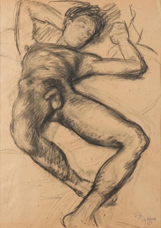 Paul reclining by Duncan Grant