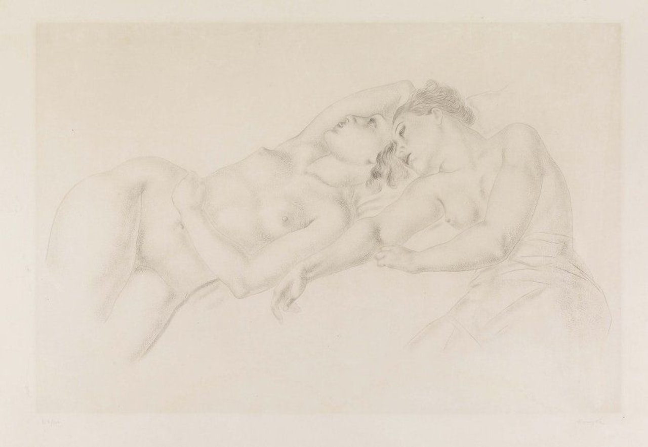 The two friends by Leonard Tsuguharu Foujita