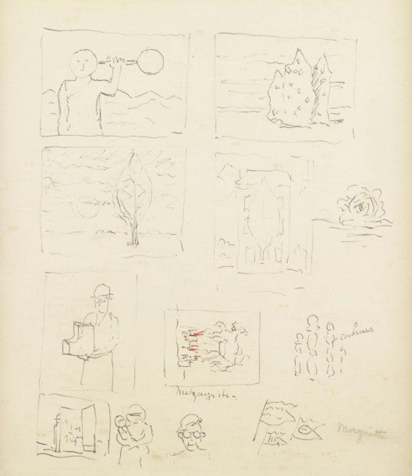 Preparatory studies by René Magritte