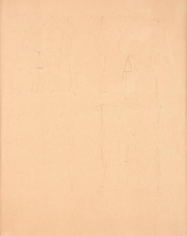 Four studies for “Cappella” by Lucio Fontana