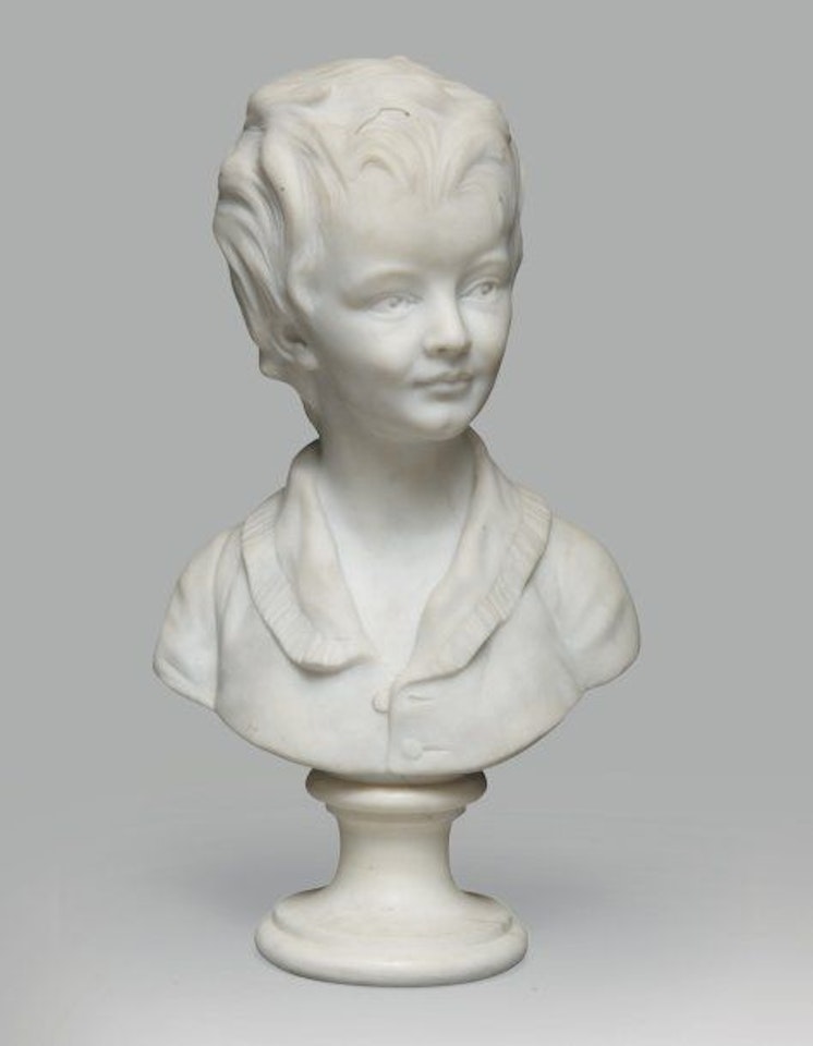 d"après Buste en marbre blanc représentant Alexandre Brongniart enfant by Jean-Antoine Houdon