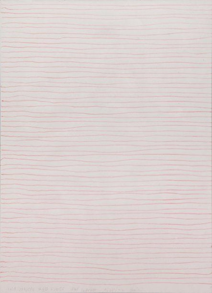 Horizontal red lines by Sol LeWitt