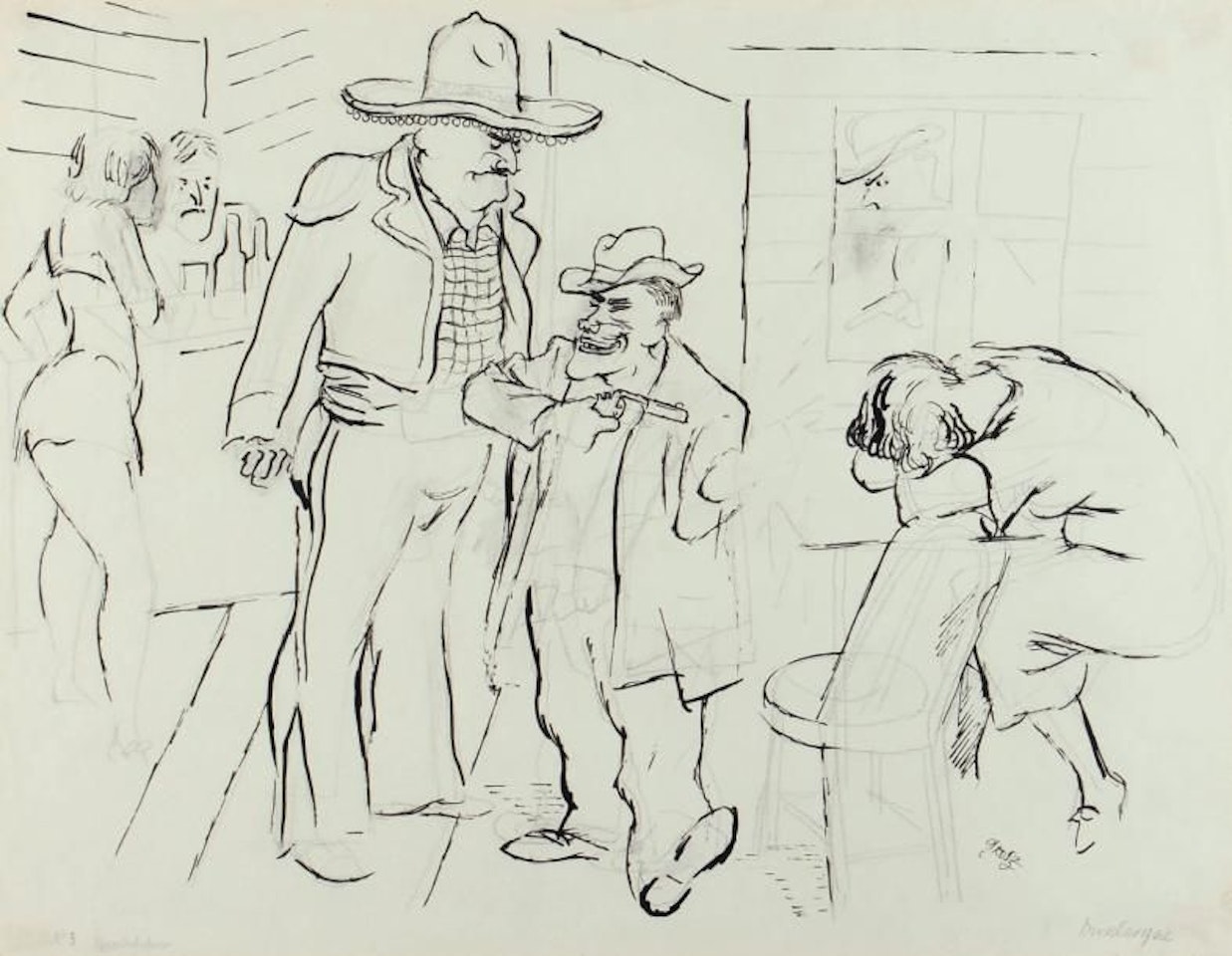 Burlesk show by George Grosz