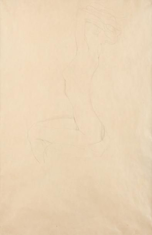 Nude study by Gustav Klimt