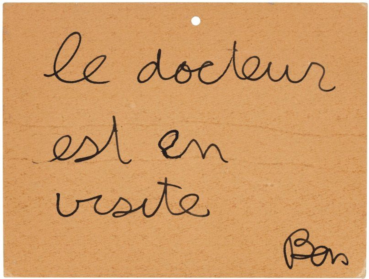 The doctor is visiting by Ben Vautier