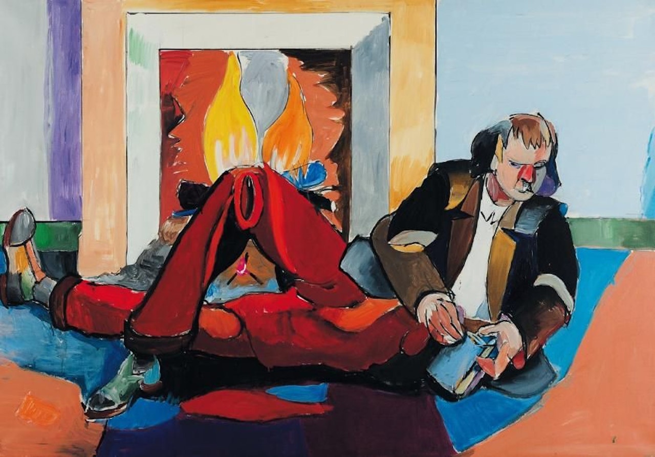 Lying in the fire by Jean Hélion