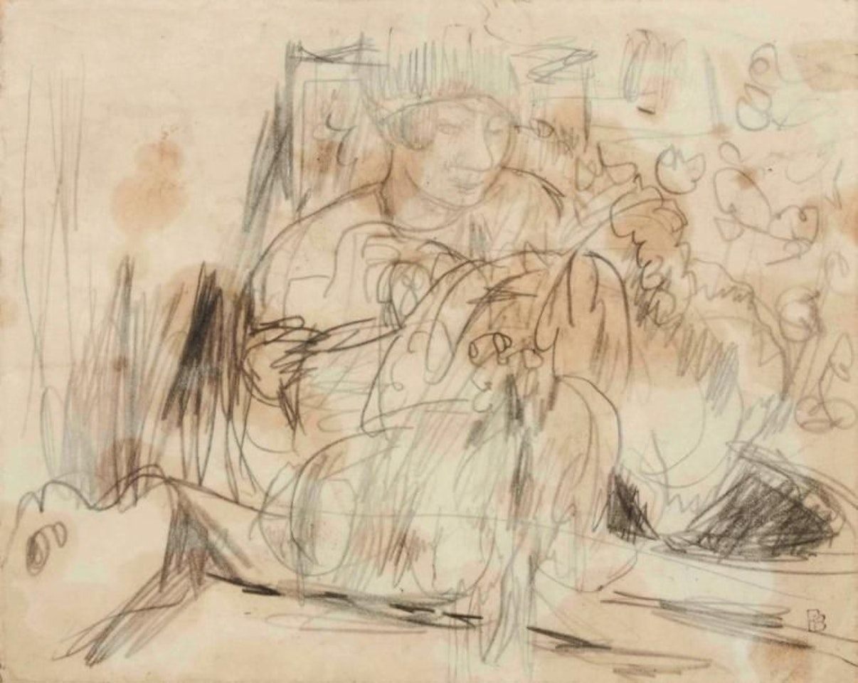 Woman seated at table (marthe) by Pierre Bonnard