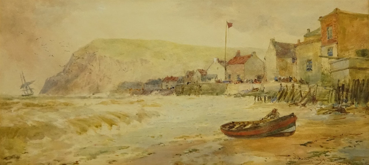 "Staithes Yorkshire" by Thomas Bush Hardy