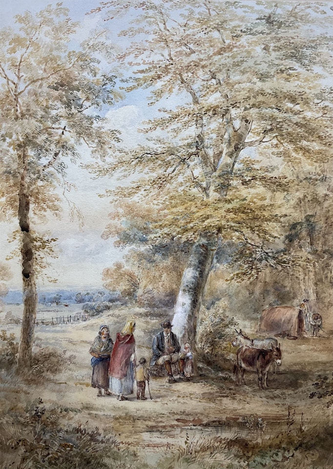 Wayside Travellers by English School