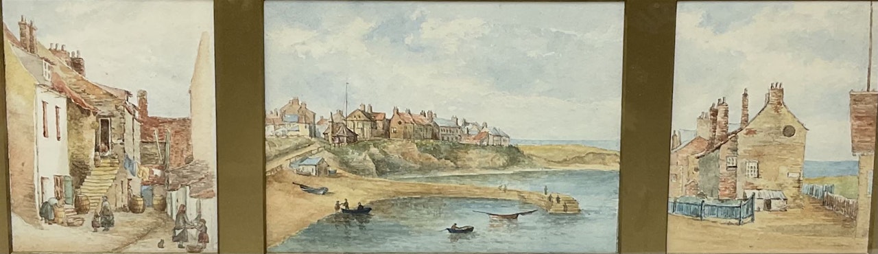 Fishermen"s Cottages at Cullercoats Northumberland by English School