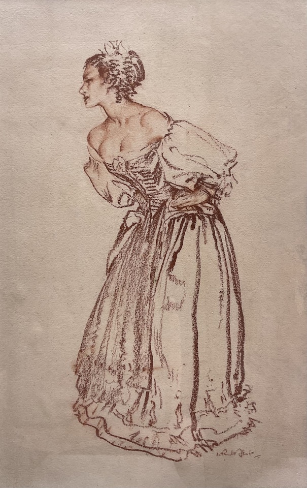 "Clarissa"; Full Length Study by William Russell Flint