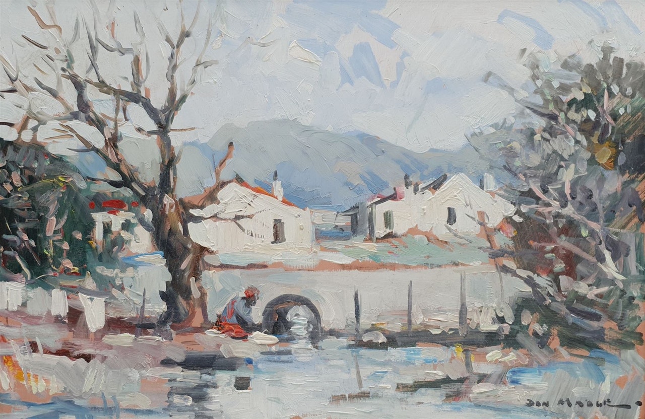 Man by a River by Continental School