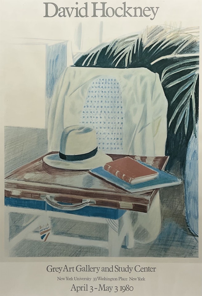 Exhibition poster "Still Life, Taj Hotel, Bombay" Grey Art Gallery and Study Centre" April 3 -May 3 1980 by David Hockney