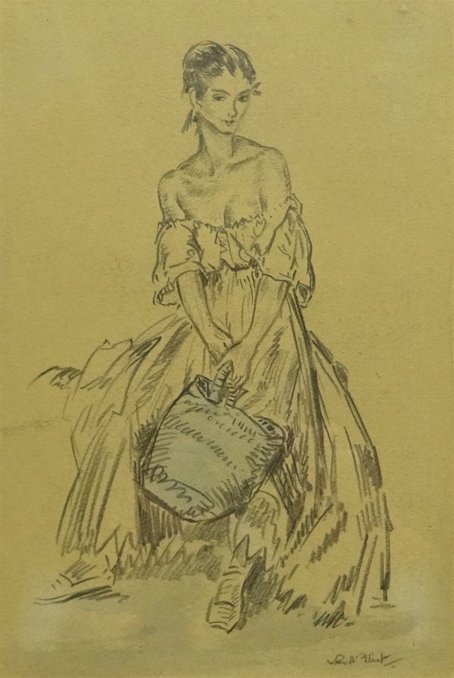 Girl with a Basket by William Russell Flint