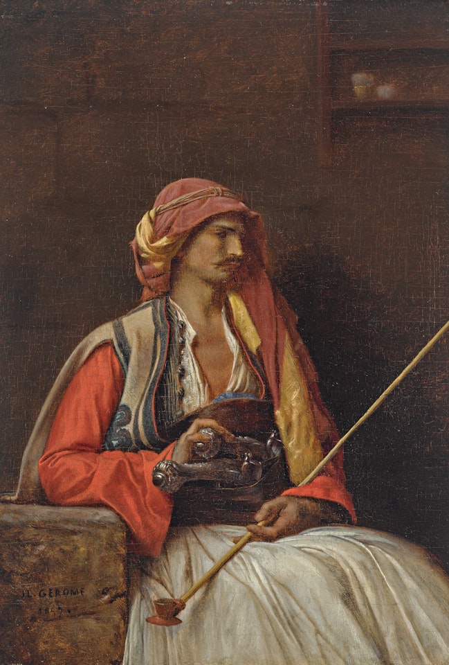SEATED ARNAUT by Jean Léon Gérome
