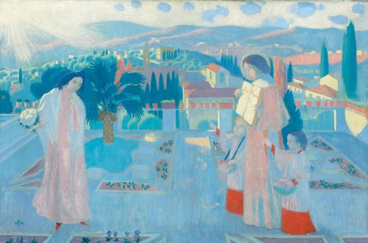 Annunciation at Fiesole (with red slippers); Sketch for Martha and Mary by Maurice Denis