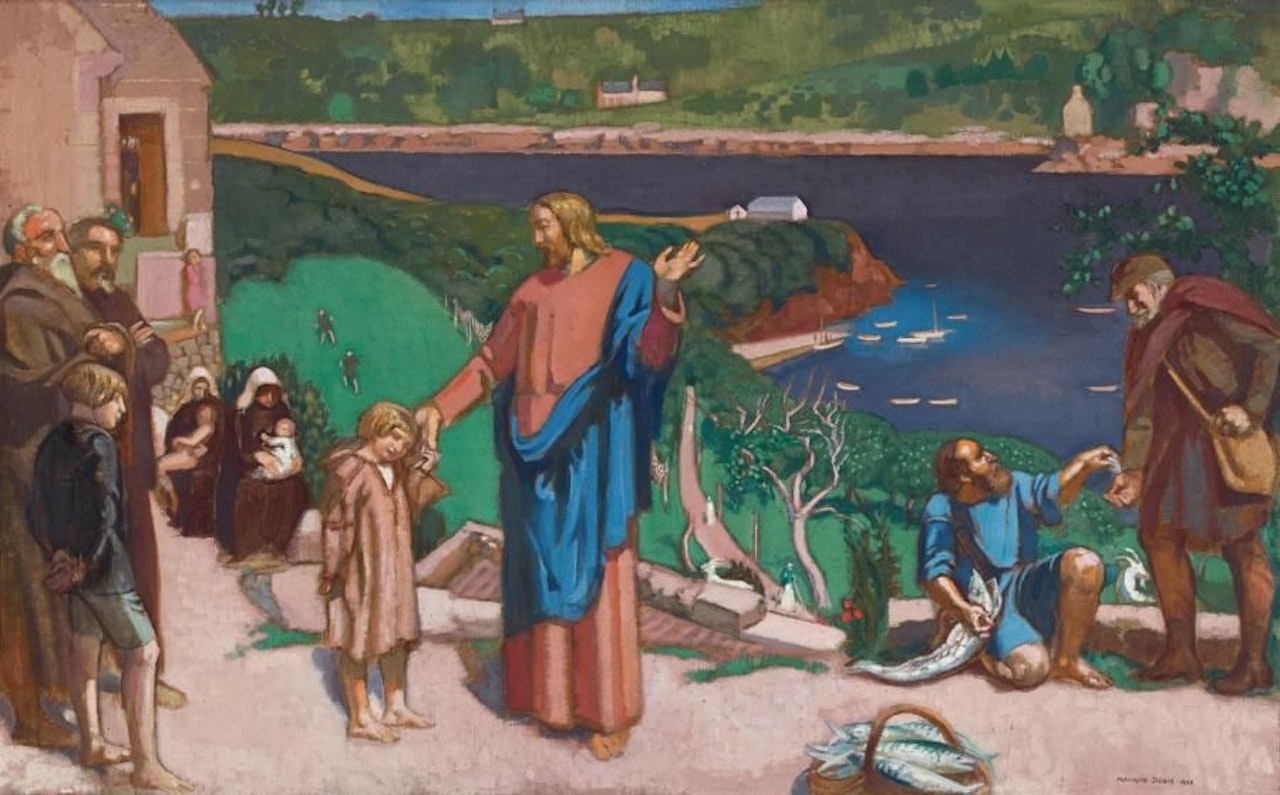Christ with the Children and the Tribute Drachma, at Yaudet by Maurice Denis