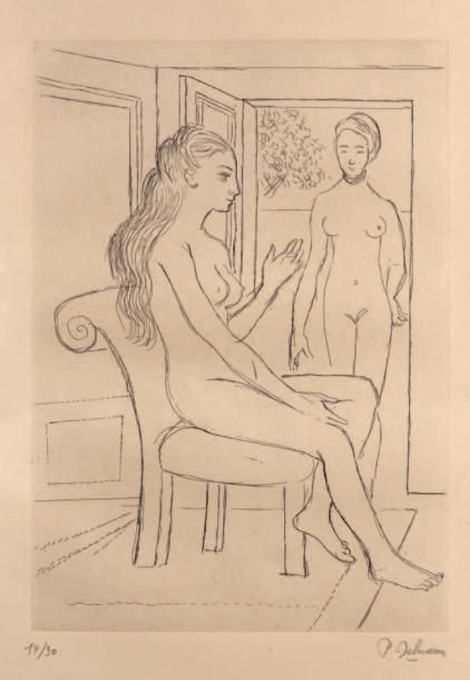 La Visite by Paul Delvaux