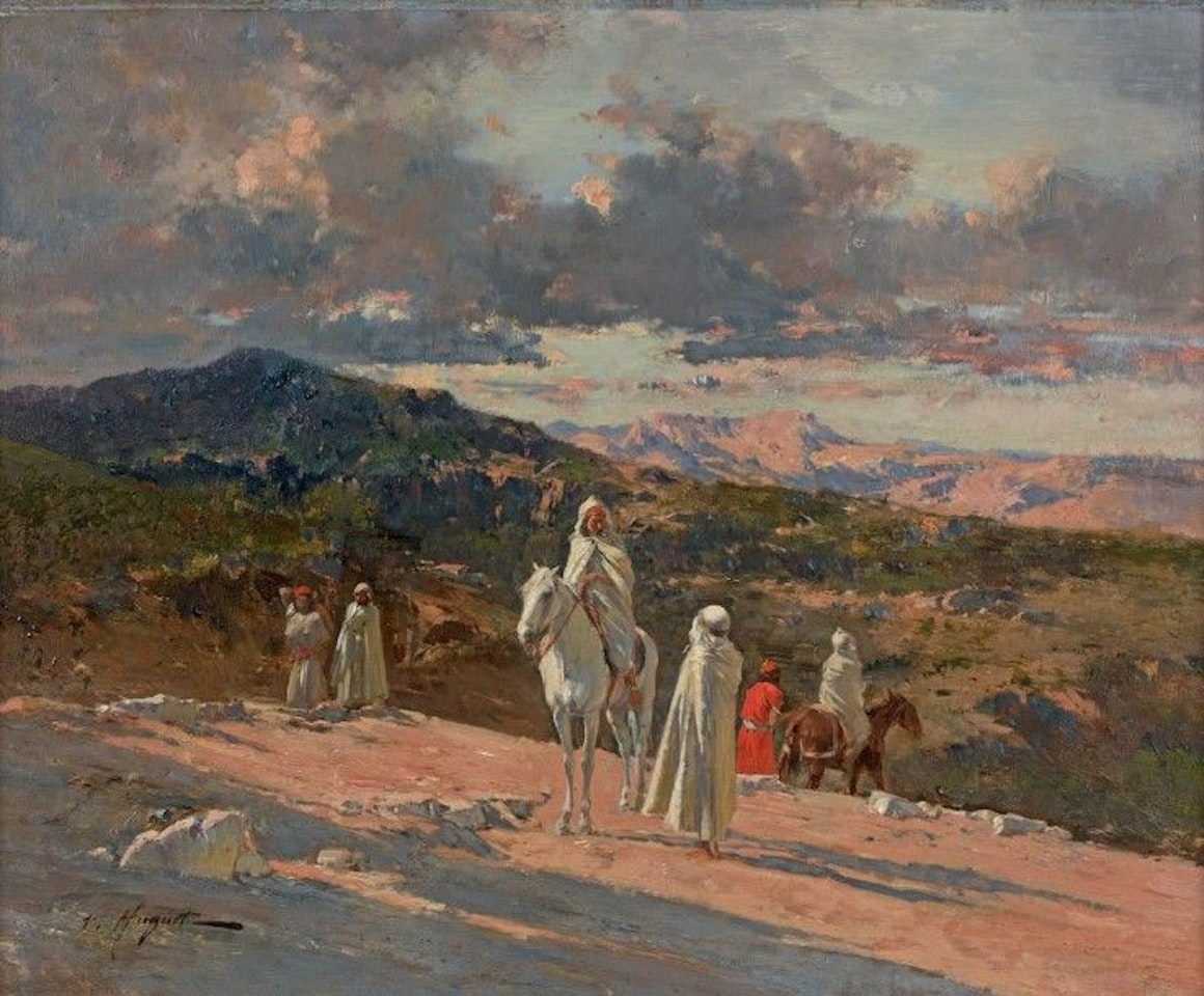 The encounter in the Atlas by Victor Pierre Huguet
