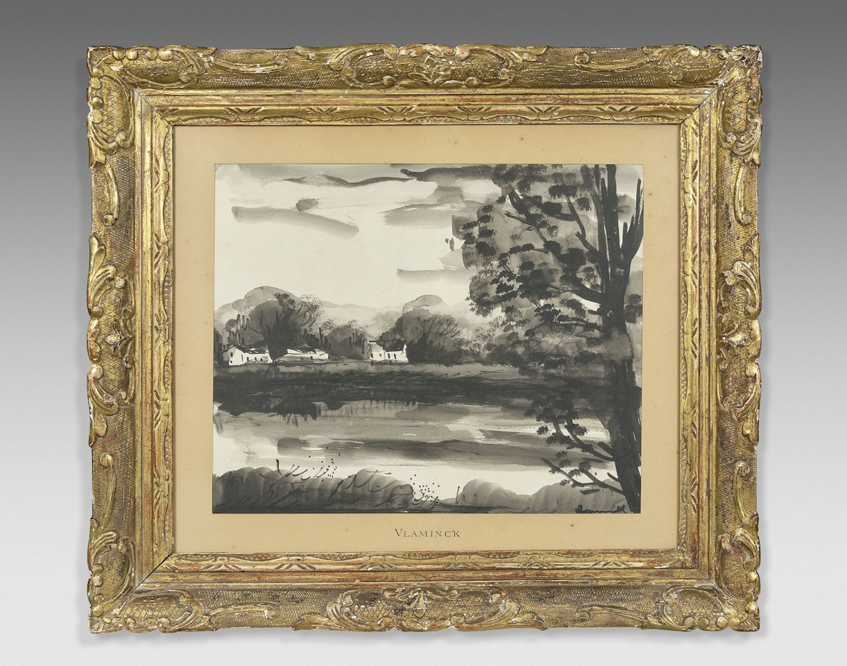 Houses by the River by Maurice de Vlaminck