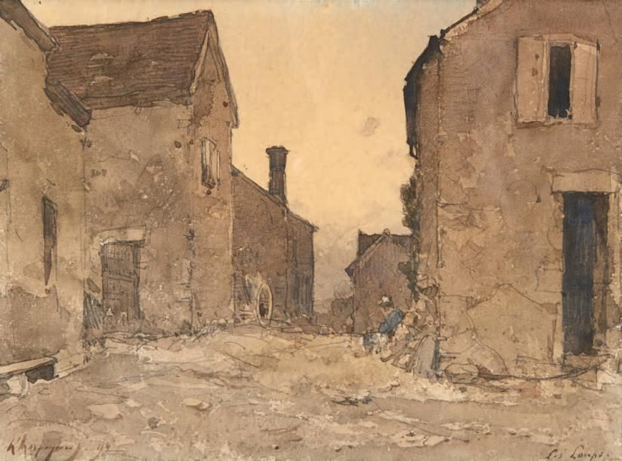 Farmyard by Henri Harpignies
